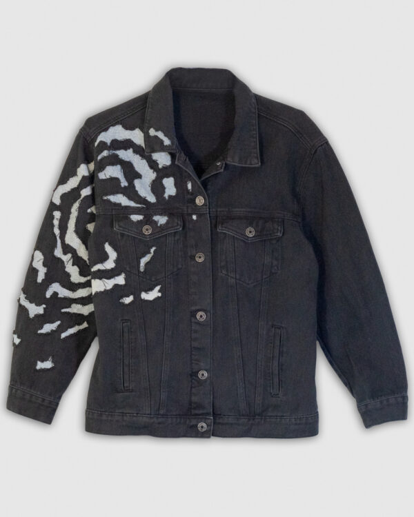 Kurtka denim black upcycled 1/1