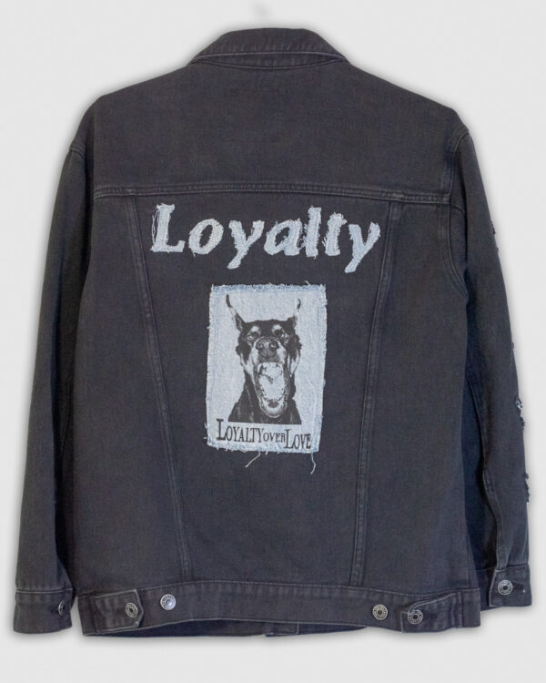 Kurtka denim black upcycled 1/1 - obrazek 6